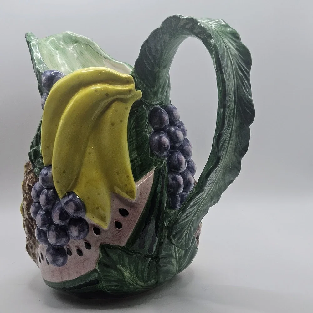 Vintage‎ RARE Fitz & Floyd Large Fruit Pitcher 1988 1 3/4 QT